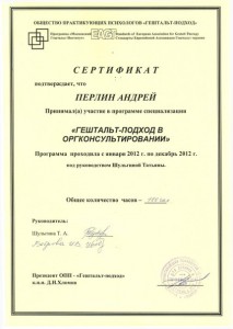 Сертификат оргконсультирование